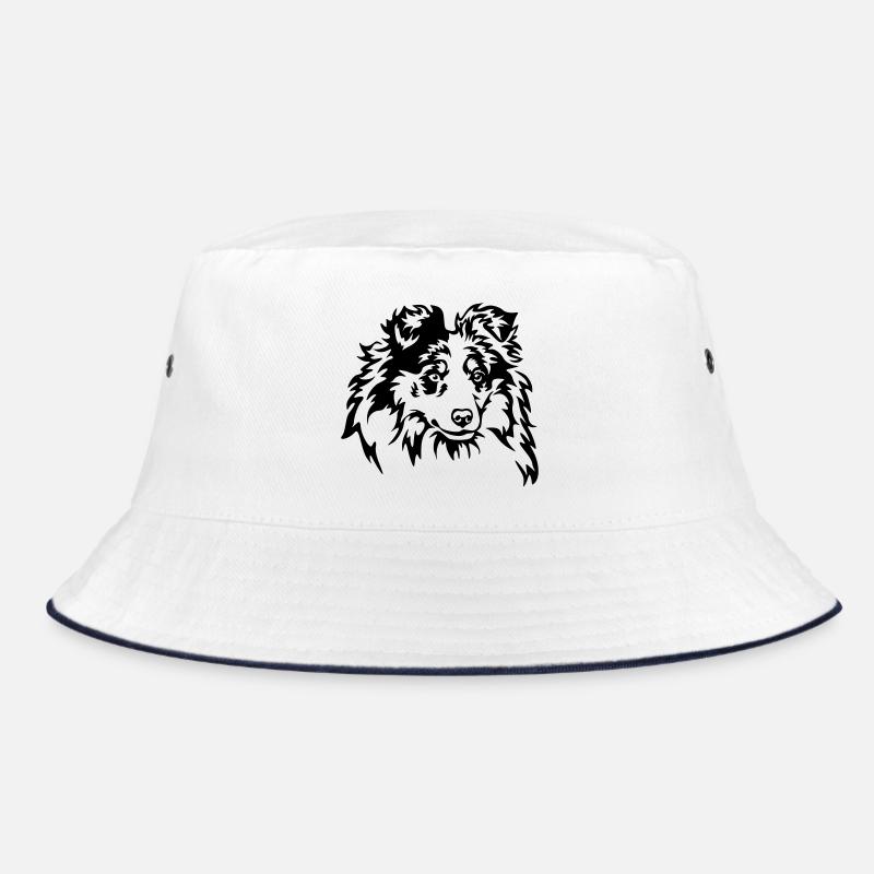 Sheltie Kopf Bucket Hat