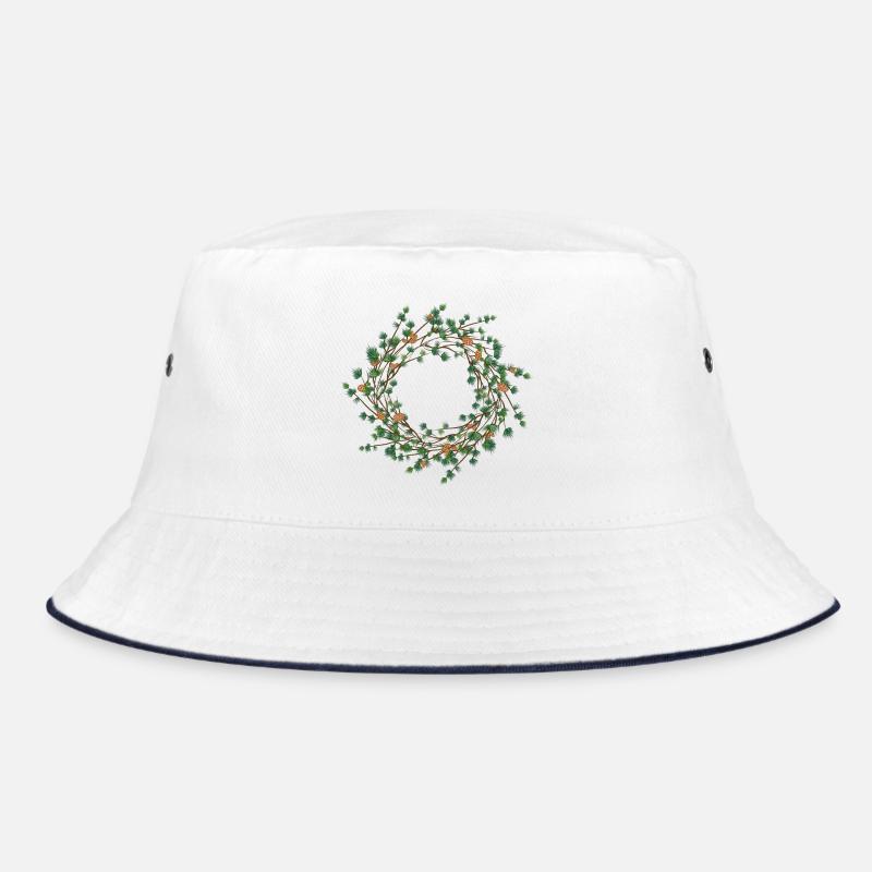 delicately filigree larch wreath as frame Bucket Hat