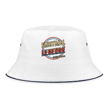 Faustball Legende - Bucket Hat - Weiß/Navy - Vorne