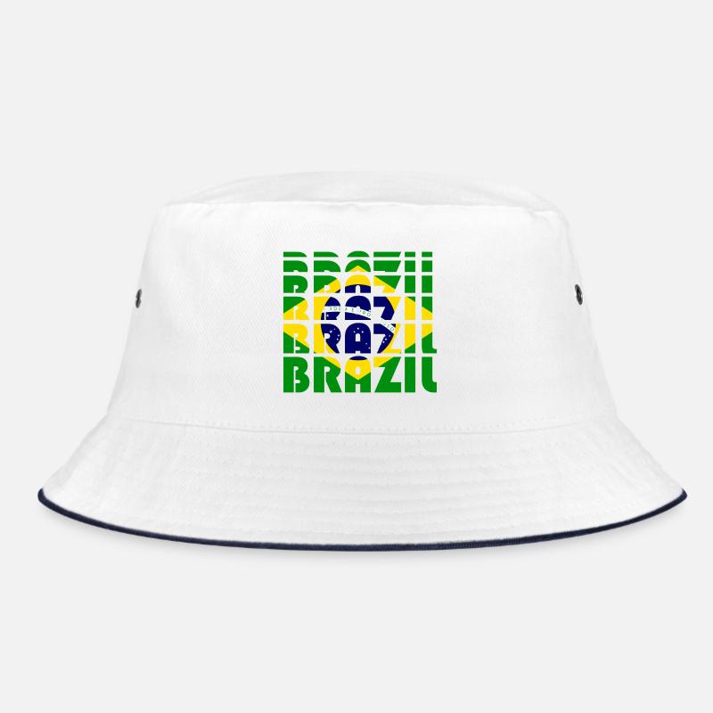 Grille des drapeaux du Brésil - Bob - blanc/marine