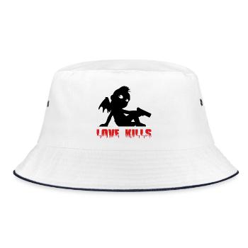Love Kills 2 - Bucket Hat - white/navy - Front