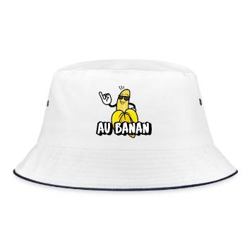 Au Banan - Bucket Hat - Weiß/Navy - Vorne
