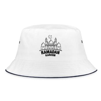 Ramadan Kareem mosque - Bucket Hat - white/navy - Front