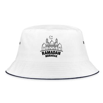 Ramadan Mubarak transparent - Bucket Hat - white/navy - Front