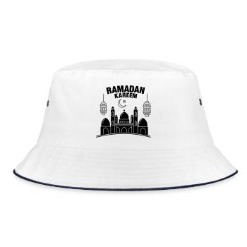 Ramadan Kareem lights - Bucket Hat - white/navy - Front