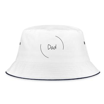 Dad - Bucket Hat - Weiß/Navy - Vorne