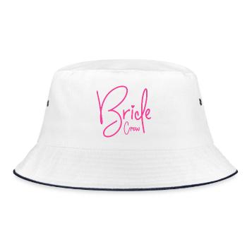 Bride Crew - Bucket Hat - white/navy - Front