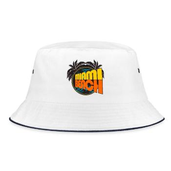Miami Beach Retro Palms - Bob - blanc/marine - Devant