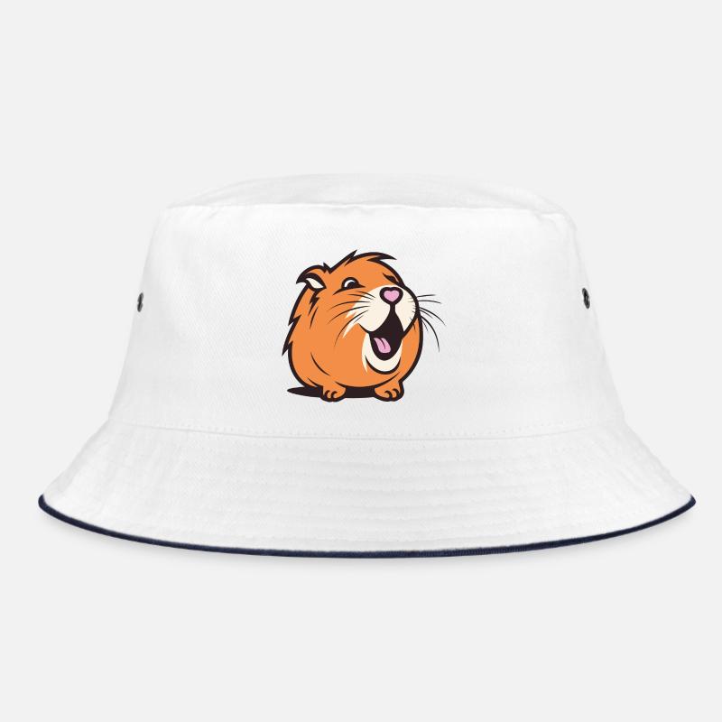 Capybara joyeux / Cobaye / Hamster – Cœur - Bob - blanc/marine