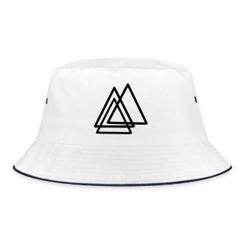 Shapes - Triangles - Bucket Hat - white/navy - Front