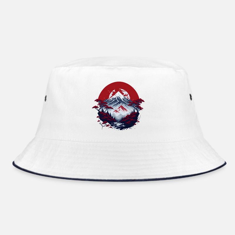 Asian mountain scenery Bucket Hat