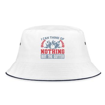 I Can Think Of Nothing But The Gutter - Bucket Hat - white/navy - Front