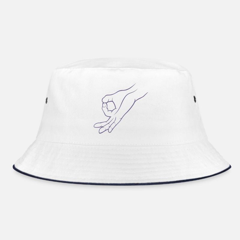 Hand signal hole peeked in child's play Bucket Hat