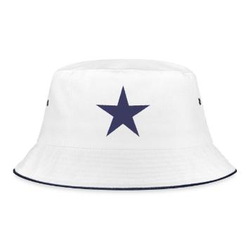 STAR. STARS. STAR. FEAST. ANNIVERSARY. CHRISTMAS - Bucket Hat - white/navy - Front