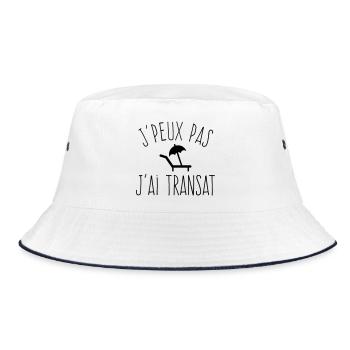 J'peux pas j'ai Transat - Humour Vacances - Bob - blanc/marine - Devant