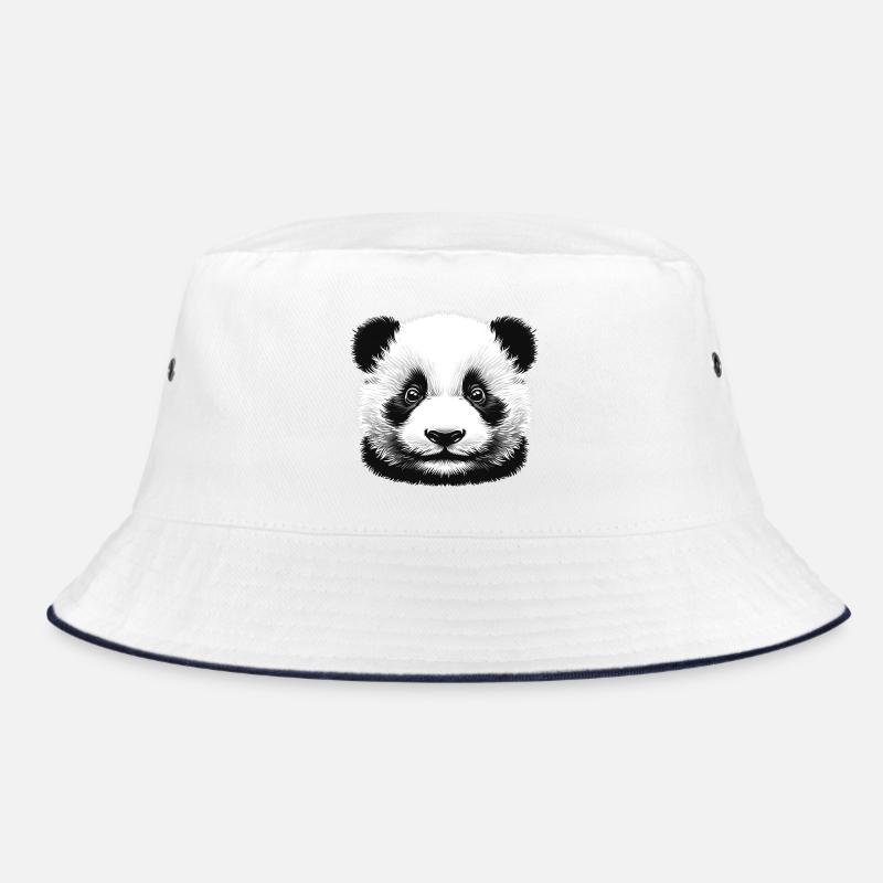 Pandas 🐼 Noir et Blanc Panda Face Art Bob