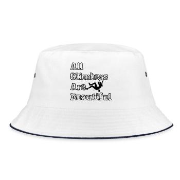 All Climbers Are Beautiful Female Black - Bucket Hat - white/navy - Front