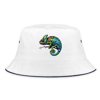 Chameleon - Bucket Hat - white/navy - Front