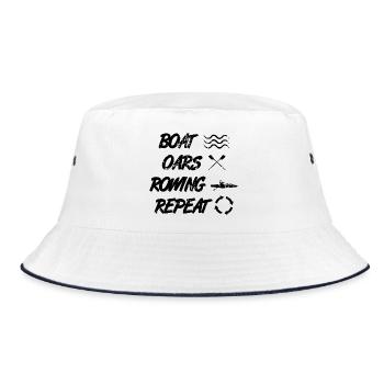 Rower's Saying - Bucket Hat - white/navy - Front