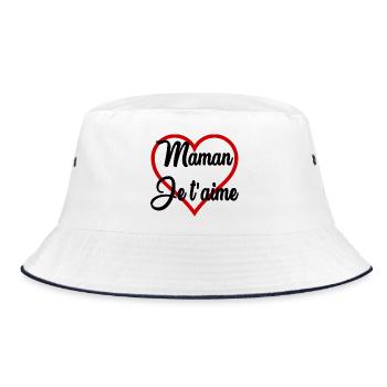 MUTTERTAG. SCHÖNEN MUTTERTAG - Bucket Hat - Weiß/Navy - Vorne