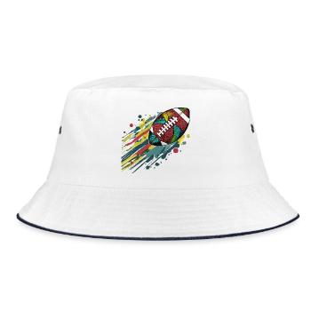 Football Soccer Rugby - Bucket Hat - white/navy - Front