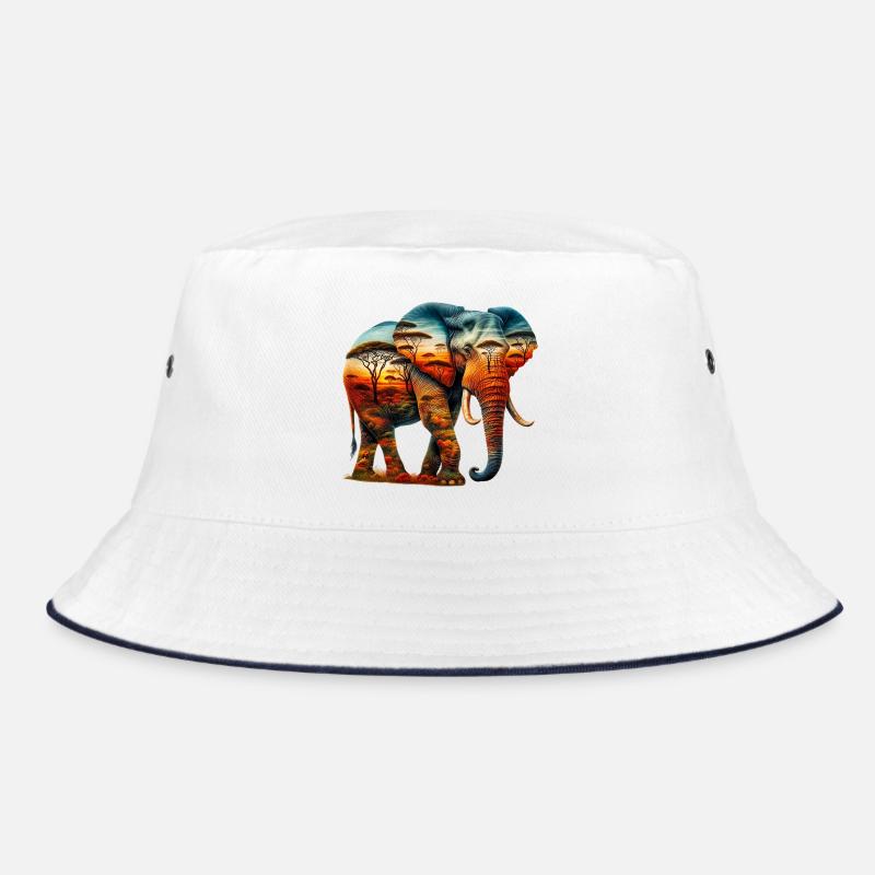 Éléphant - Bob - blanc/marine