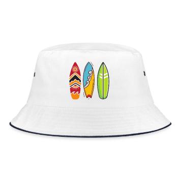 Surfboards - Bucket Hat - white/navy - Front