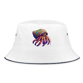 Hermit crab - Bucket Hat - white/navy - Front