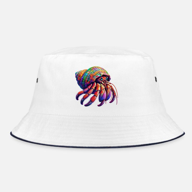 Einsiedlerkrebs - Bucket Hat - Weiß/Navy