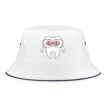 Une adorable dent portant des lunettes - Bob - blanc/marine - Devant