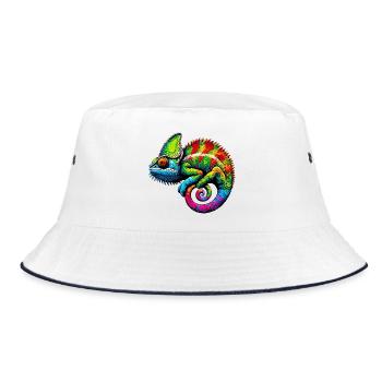 Chameleon - Bucket Hat - white/navy - Front