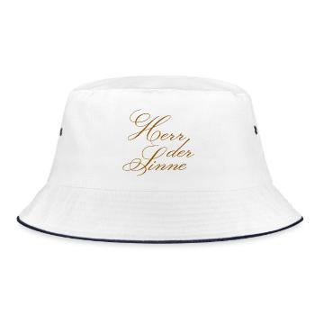 Herr der Sinne - Bucket Hat - Weiß/Navy - Vorne