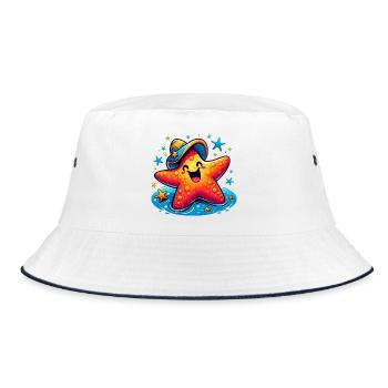 Starfish - Bucket Hat - white/navy - Front