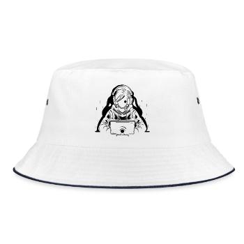 Gamer - Bucket Hat - Weiß/Navy - Vorne