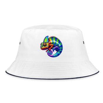 Chameleon - Bucket Hat - white/navy - Front