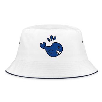 MISTRESS. MASTER. TEACHER. SCHOOL - Bucket Hat - white/navy - Front