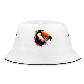 Toucan - Bucket Hat - white/navy - Front