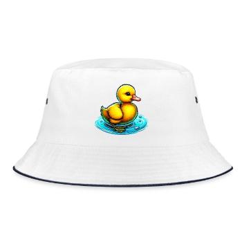 Duckling Duck Duck Duck - Bucket Hat - white/navy - Front