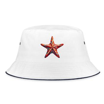 Starfish - Bucket Hat - white/navy - Front