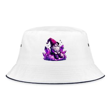 Gnom - Bucket Hat - Weiß/Navy - Vorne