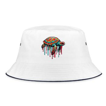 Turtle - Bucket Hat - white/navy - Front