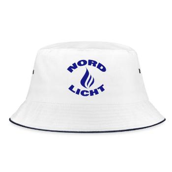 NORDLICHT - Bucket Hat - Weiß/Navy - Vorne