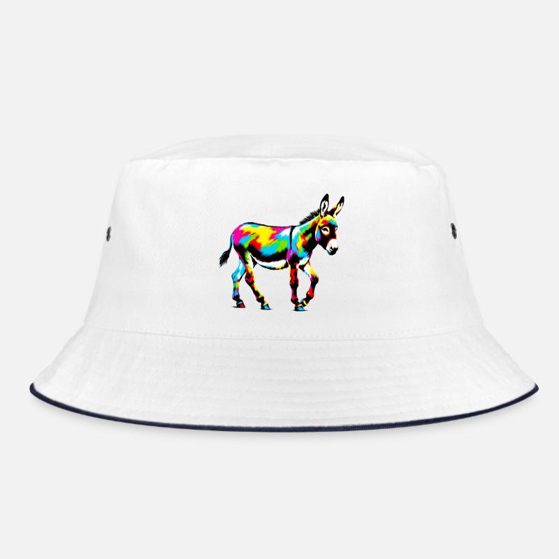 Donkey Mule - Bucket Hat - white/navy