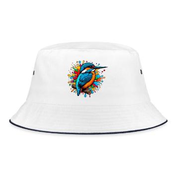 Kingfisher - Bucket Hat - white/navy - Front