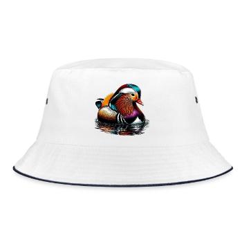 Canard mandarin - Bob - blanc/marine - Devant