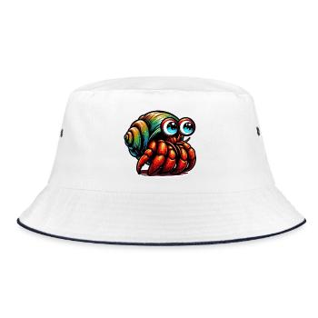 Hermit crab - Bucket Hat - white/navy - Front