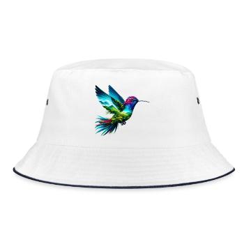 Kolibri - Bucket Hat - Weiß/Navy - Vorne