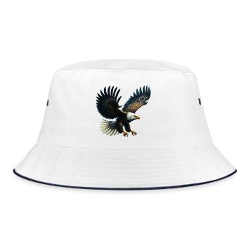 Eagle - Bucket Hat - white/navy - Front