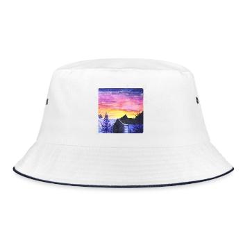 WinterSonne - Sonja Ariel von Staden - Bucket Hat - Weiß/Navy - Vorne