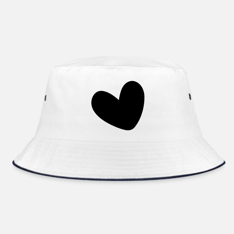 Herz einfarbig ausgefüllt Bucket Hat